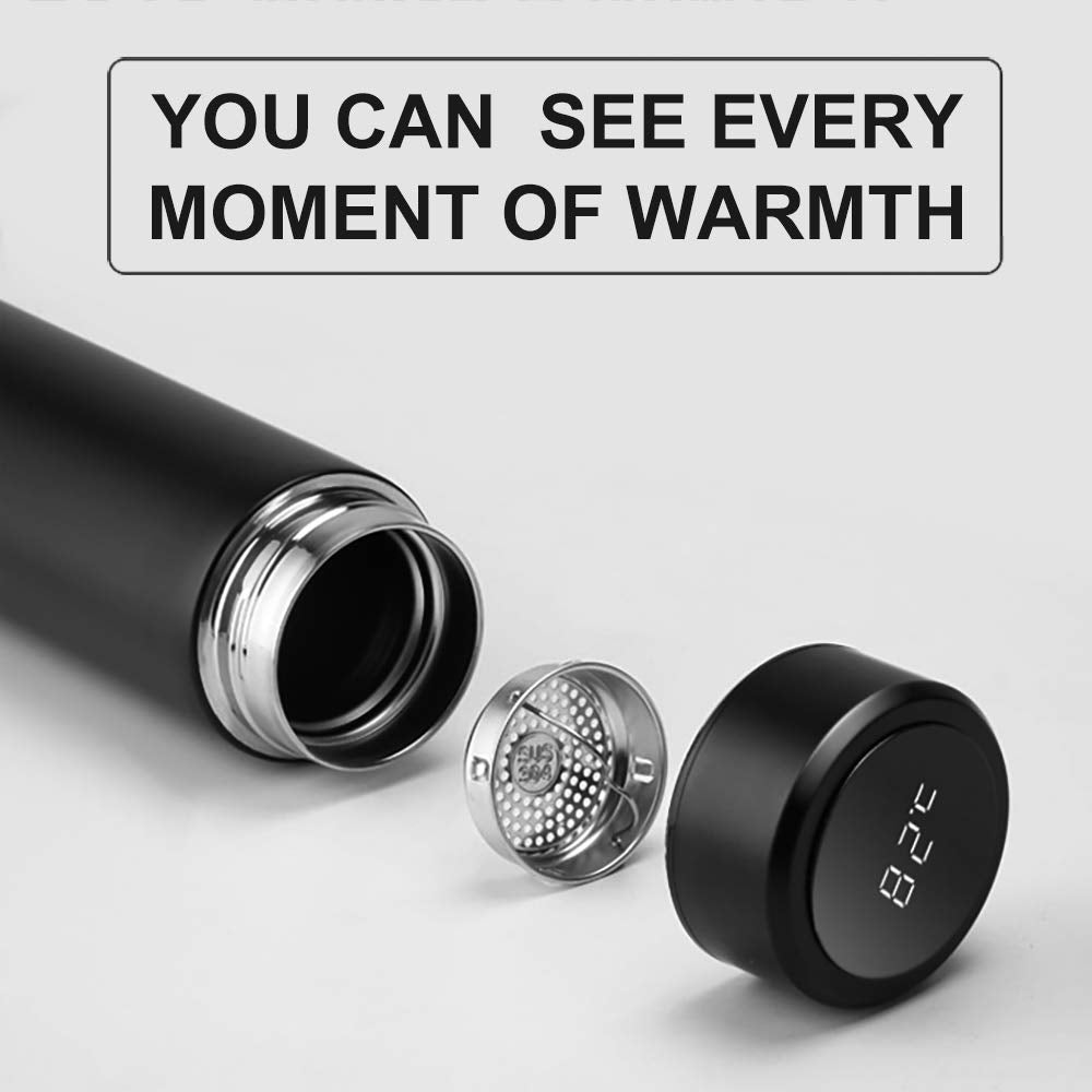 Yaari Bazaar Stainless Steel Temperature Bottle Black