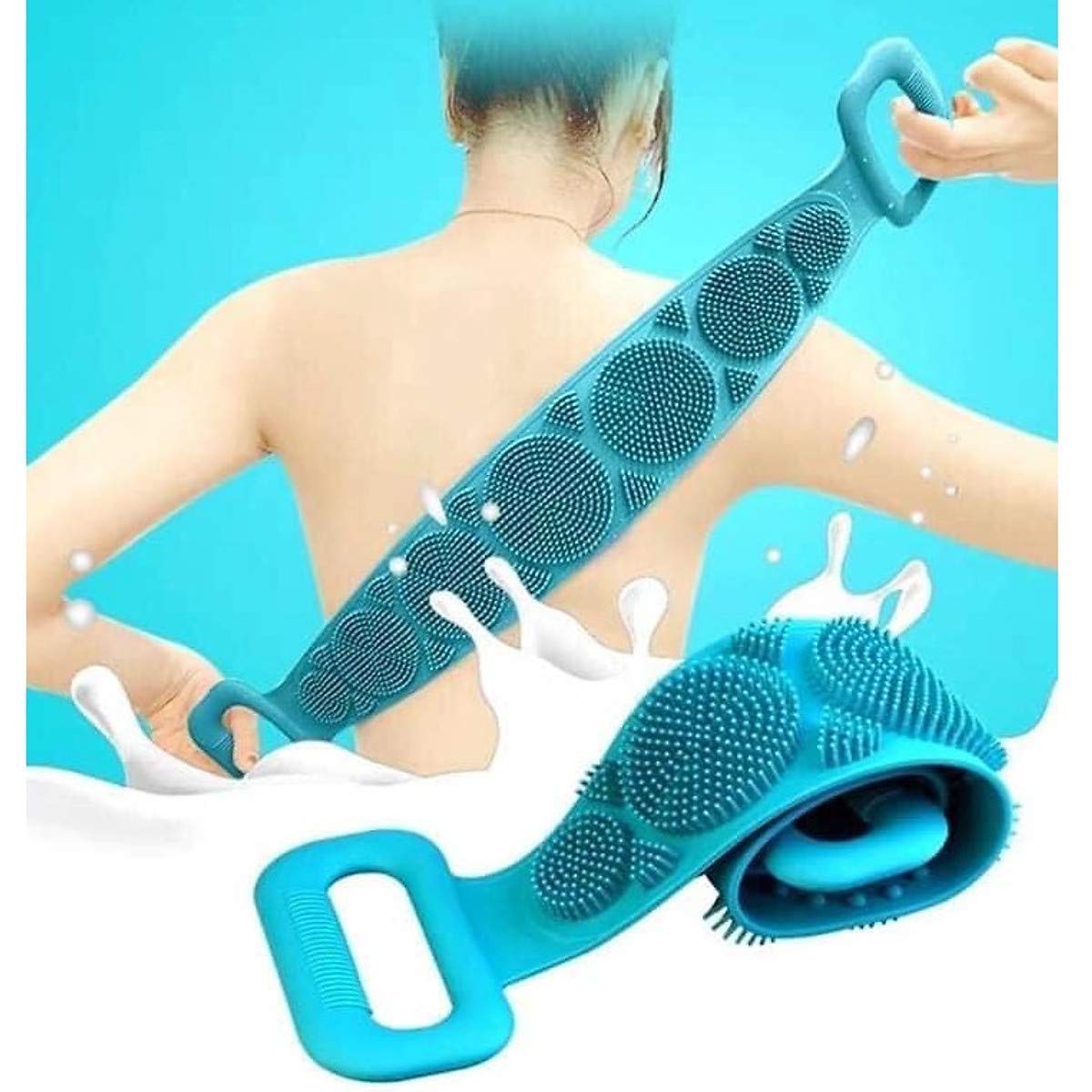 Yaari Bazaar Silicone Body Back Scrubber Dead Skin Removal Easy to Clean, Lathers Well for Men & Women (Multicolor) (Body Scrubber)