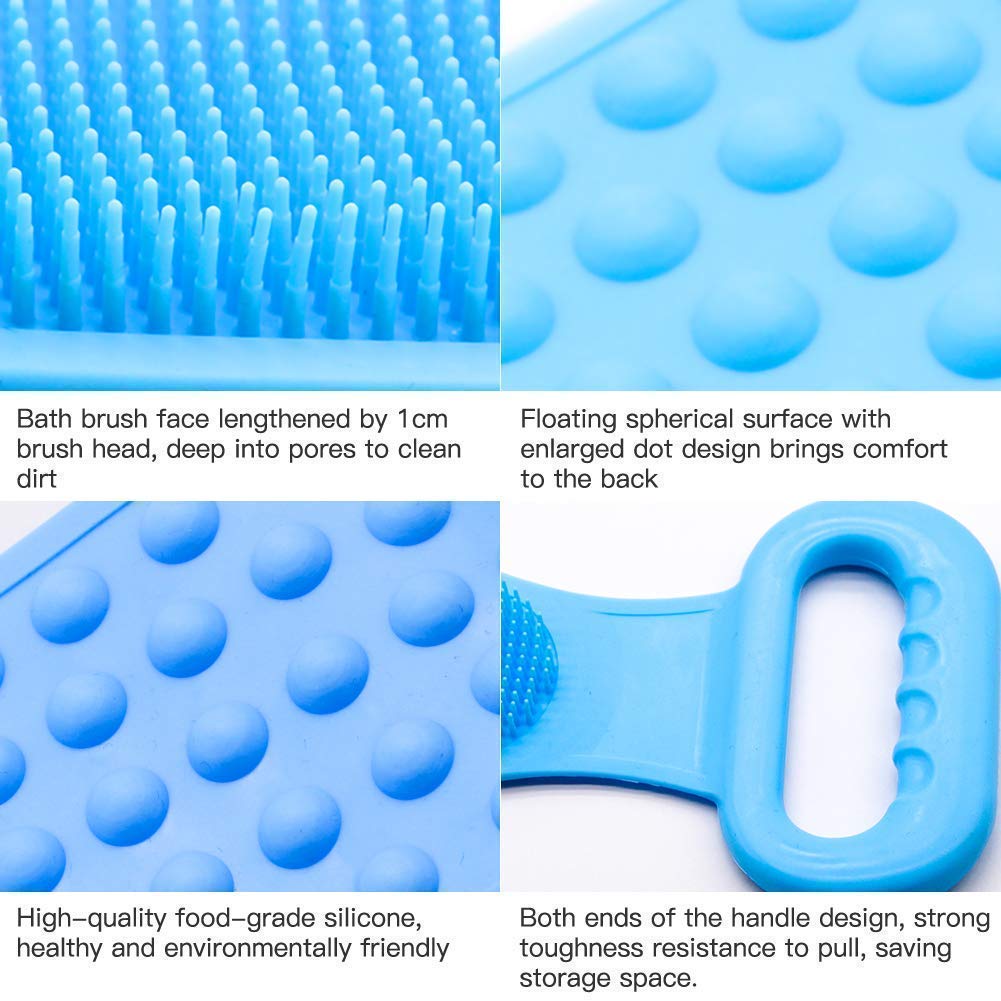 Yaari Bazaar Silicone Body Back Scrubber Dead Skin Removal Easy to Clean, Lathers Well for Men & Women (Multicolor) (Body Scrubber)