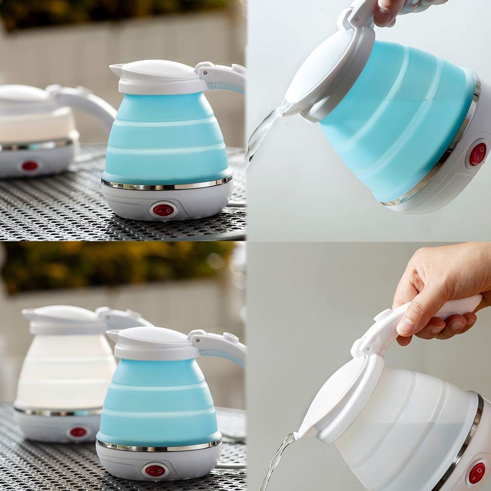 Yaari Bazaar Travel Foldable Fast Boiling Portable Electric Kettle - Silicone Food.