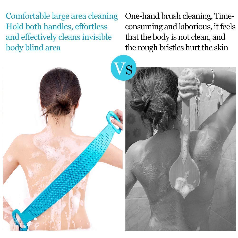 Yaari Bazaar Silicone Body Back Scrubber Dead Skin Removal Easy to Clean, Lathers Well for Men & Women (Multicolor) (Body Scrubber)