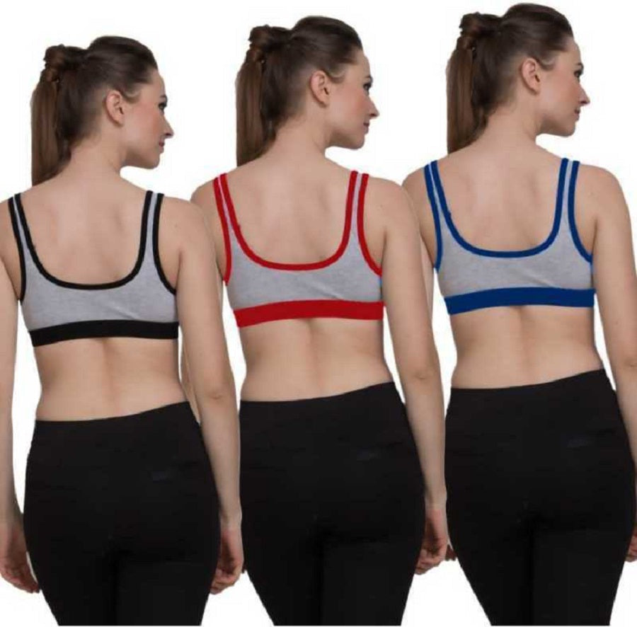 Yaari bazaar Sassy Women Sports Bra pack of 3