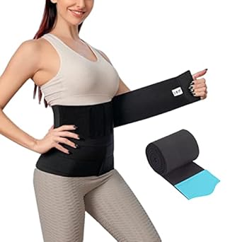 Yaari Bazaar Tummy Shaper Belt Used for Postpartum Recovery, Weight Loss,Workout, Back Support, Gym, Yoga (3 Meter, Sky Blue)