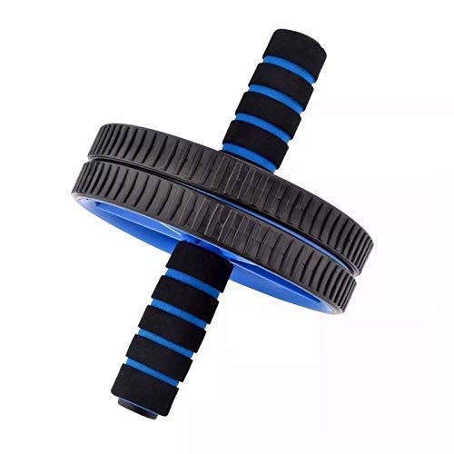 AB Wheel Roller Abdominal Exercise Ab Blaster Fitness Roller Wheel Equipment with Knee Mat for Men and Women (Blue)