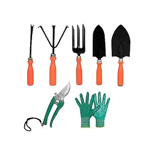 5 Spectacular Gardening Tools Set with Heavy Gardening Cut Tool..