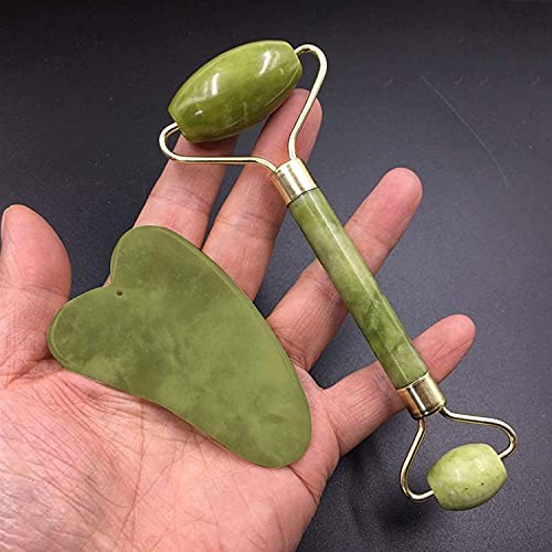 Yaari Bazaar Jade Roller - Face Massager | Improves Skin Elasticity, Reduces Puffiness & Wrinkles, Eases Fine Lines and Boosts Blood Circulation