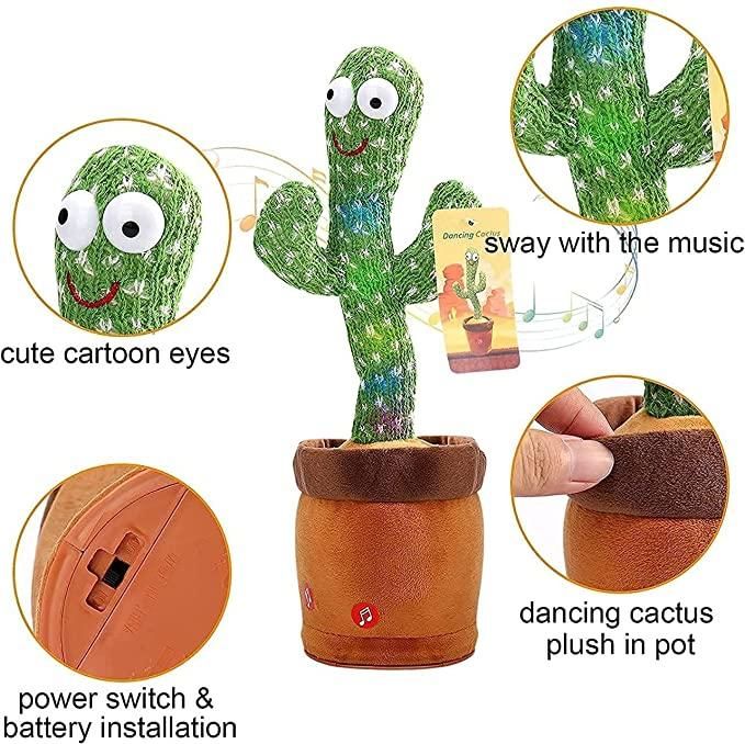 DS Yaari Bazaar LED Musical Dancing & Mimicry Cactus Toy