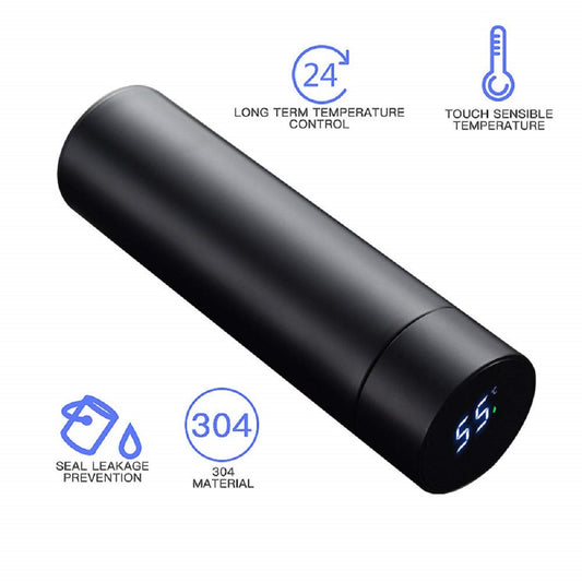 Yaari Bazaar Stainless Steel Temperature Bottle Black
