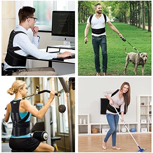 Yaari-Bazaar Premium Unisex Back Brace Posture Corrector Therapy Shoulder Belt for Lower and Upper Back Pain Relief, Posture Corrector for Men & Women