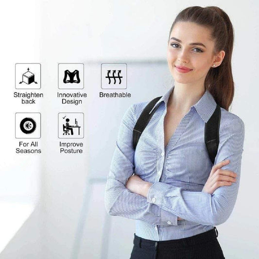 Yaari-Bazaar Premium Unisex Back Brace Posture Corrector Therapy Shoulder Belt for Lower and Upper Back Pain Relief, Posture Corrector for Men & Women