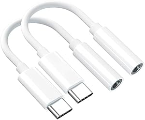 Yaari Bazaar Type-C to 3.5 MM Jack for vivo V23 Pro Original Audio Jack Adapter Converter, White)