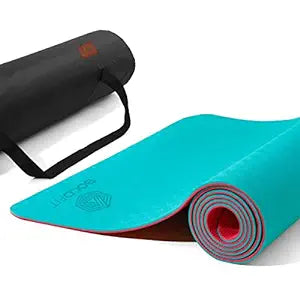 Yaari Bazaar Yoga mat for Women and Men with Cover Bag TPE Material  and Meditation Mat Multicolur.
